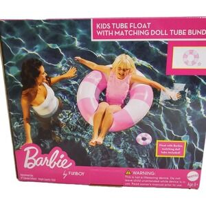 Barbie Kids Pool Tube Float 34" Matching Doll Tube Set Ages 8+ Toy Funboy NIB
